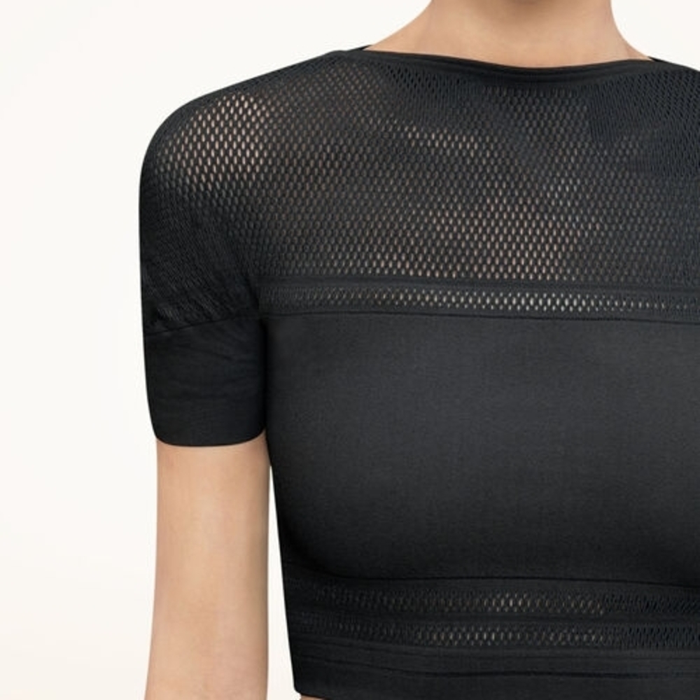 NWT - Wolford Net Lines Top Short Sleeve